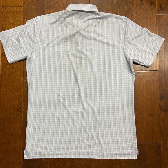 Holderness & Bourne Tailored Fit Performance Polo Shirt White Blue Men's Size XL - Picture 4 of 8